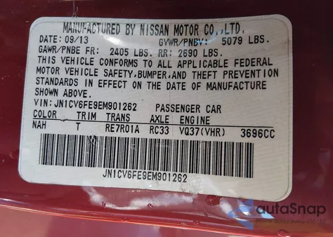 2014 Infiniti Q60 z USA, uszkodzony, nr VIN JN1CV6FE9EM901262